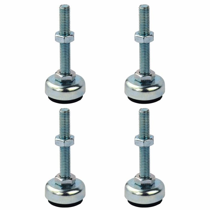 Richmond 50mm x M8 Steel Fixed Levelling Feet - 4 Pack