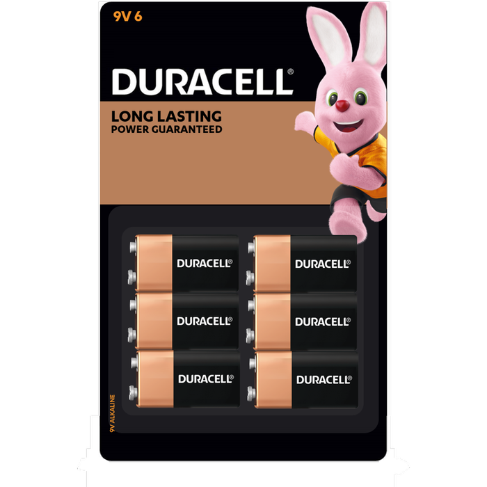 Duracell Coppertop 9V Batteries - 6 Pack