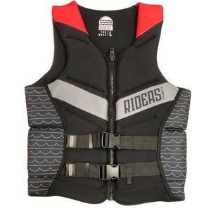 Riders Inc Black Red Men's PFD Life Jacket Buoyancy Vest Size XL