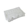 White Knitted Crochet Cotton Tablecloth Square 137 X 137 Cm Scalloped Edging 4-seater