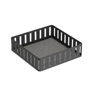 Hudson Wireware Range Napkin Holder Rust Resistant Home Organiser 18x18cm Black