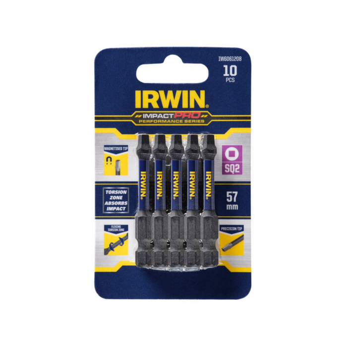 IRWIN 57mm SQ2 Impact Pro Performance - 10 Pack