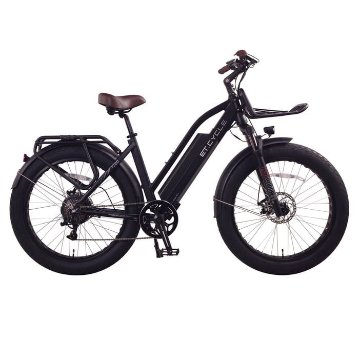 ET.Cycle T720 Step-Thru Fat Trekking E-Bike, 250W, 48V 15Ah 720Wh Battery [Matt Black 26"]