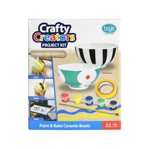 Boyle Crafty Creators Paint And Bake Ceramic Bowls Project Kit