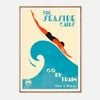 Galrie The Seaside Calls Retro Travel Poster-1930s Vintage Australian Art Print Decor, Wood Frame, A0 84 x 119cm (33 x 47inch)