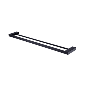 Oliveri 600mm Matte Black Athens Double Towel Rail