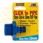 Ladco 12 x 25mm Click To Pipe Hose Fitting Adapter