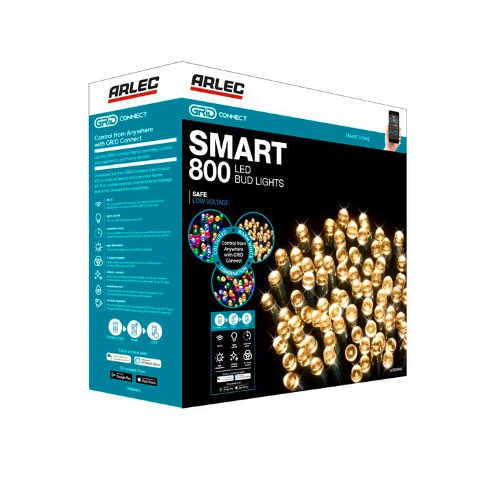Arlec Smart 800 LED Bud Lights With Grid Connect