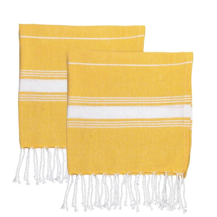 Nicola Spring Children's Turkish Cotton Towel Set - Yellow - Pack Of 4