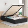 Alfordson Bed Frame Single Gas Lift Storage Base Charcoal