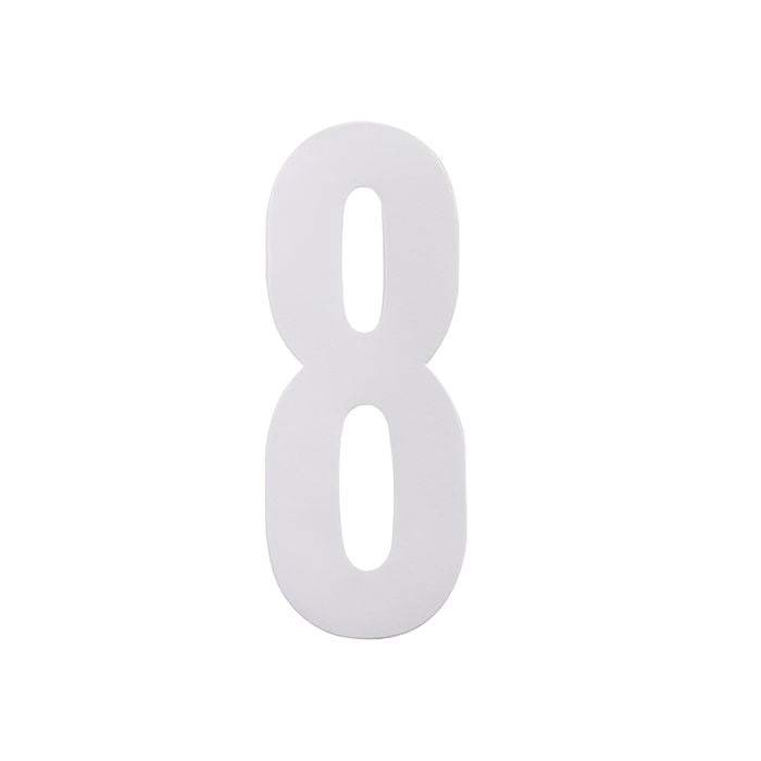 Sandleford 175mm White Self Adhesive Wheelie Bin Number 8