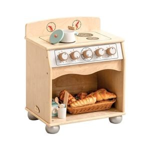 Jooyes Toddler Play Kitchen Stove H50cm - Original Wood Colour | 48cm | Role Play
