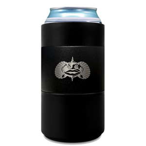 Toadfish Outfitters NonTipping Stainless Steel Can Cooler Stubby Holder Black
