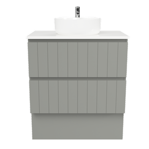 New England Joinery 750mm Splendor Centre Basin SilkSurface Top Floorstanding Vanity