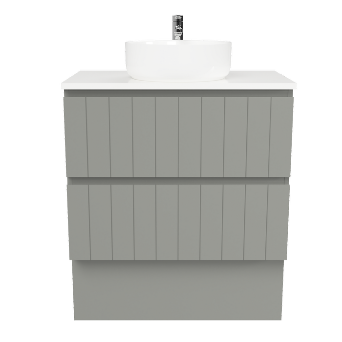 New England Joinery 750mm Splendor Centre Basin SilkSurface Top Floorstanding Vanity