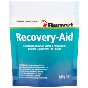 Ranvet Recovery Aid Bcaa B-group & Antioxidant Powder Supplement For Horses 180g