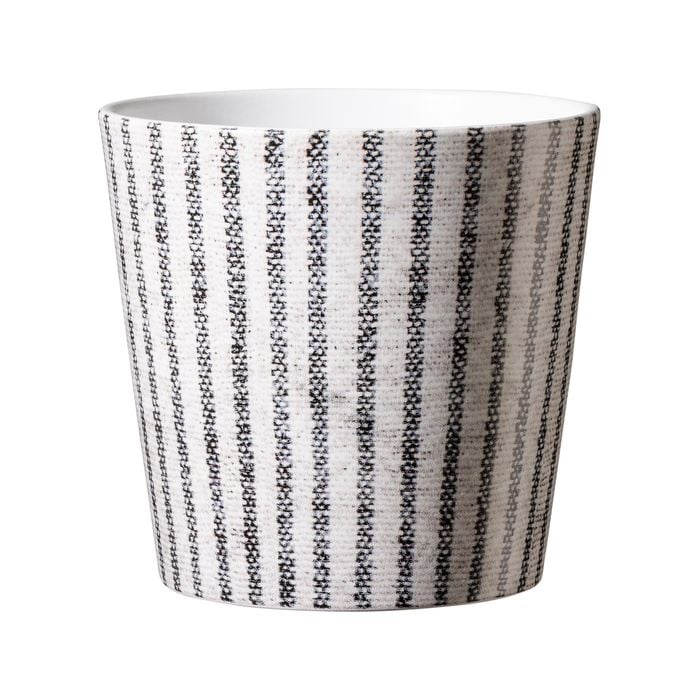 Scheurich 13cm Striped Pot Grey