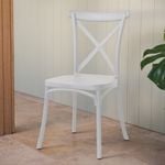 Marquee White Cross-Back Dining Chair