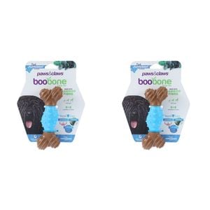 2x Paws & Claws BooBone Dental Bone Chew Toy - Peppermint