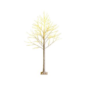 Costway 1.8M Pre-Lit Birch Christmas Tree White Xmas Decoration 96 LEDs