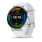 Garmin Venu® 3, Silver Stainless Steel Bezel with Whitestone Case