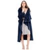 Catzon Wearable Blanket Sleeves Adult Cozy Fleece Warm Wrap-black