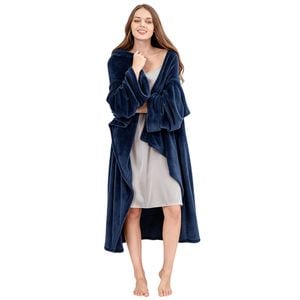 Catzon Wearable Blanket Sleeves Adult Cozy Fleece Warm Wrap-black