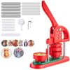 VEVOR Button Maker Machine Red Plastic with 100pcs Parts for DIY Badges