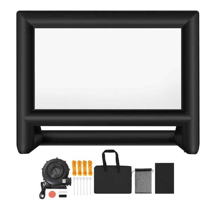VEVOR 609cm Inflatable Movie Screen 250W with Portable Storage Bag for Outdoor Backyard