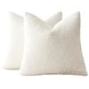 Gioia Casa 2-Pack Bouclé European Pillowcases  - Snow, 65x65cm