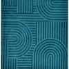 Contemporary Handwoven Wool Rug - Integra 6230 - Turquoise - 110x160cm