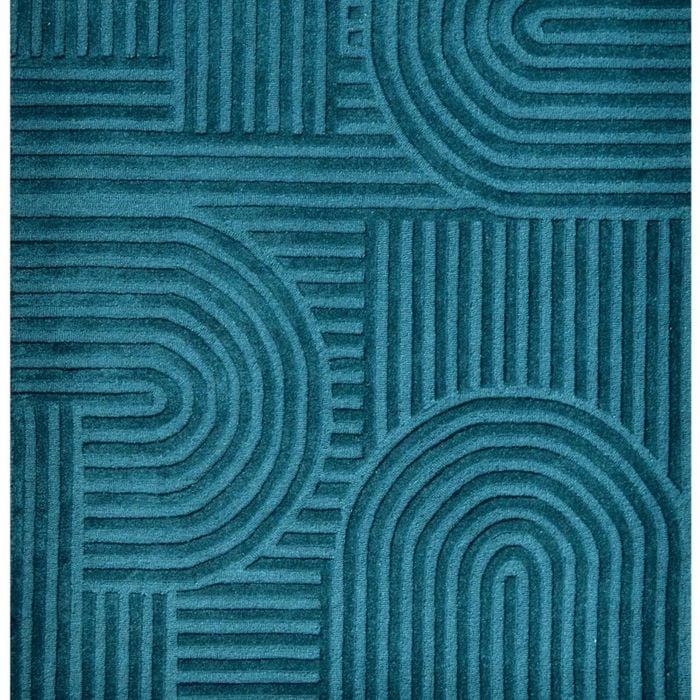 Contemporary Handwoven Wool Rug - Integra 6230 - Turquoise - 110x160cm