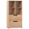 Costway 4cube 5 Tier Bookcase Drawers Modern Display Bookshelf Natural