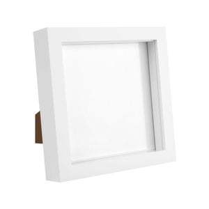 Nicola Spring 3D Box Photo Frame - 6" x 6" - White