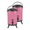 SOGA 2X Stainless Steel Insulated Beverage Dispenser with Tap 16L Pink