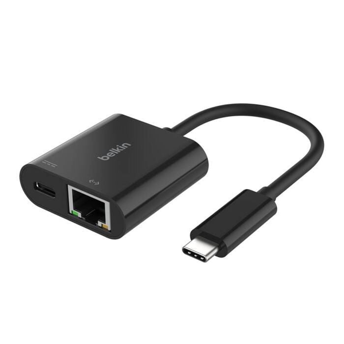 Belkin Usb-c To Ethernet W/ Charge Adapter - Black