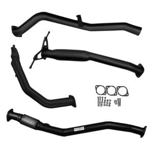 Ignite Exhausts Turbo Back For Nissan D22 Navara 3l 3" No Cat With Hotdog Black Aluminised Steel