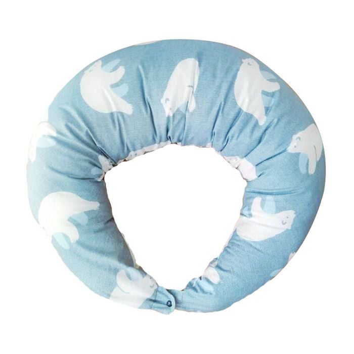 Catzon C Shape Pregnancy Body Pillow 120cm For Side Sleeping & Anxiety Relief–maternity Full Body Support-blue Bear