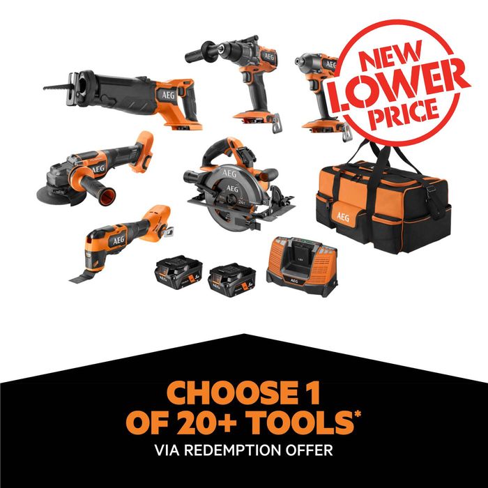 AEG 18V FUSION Brushless 6-Piece 5.0Ah FORCE Kit