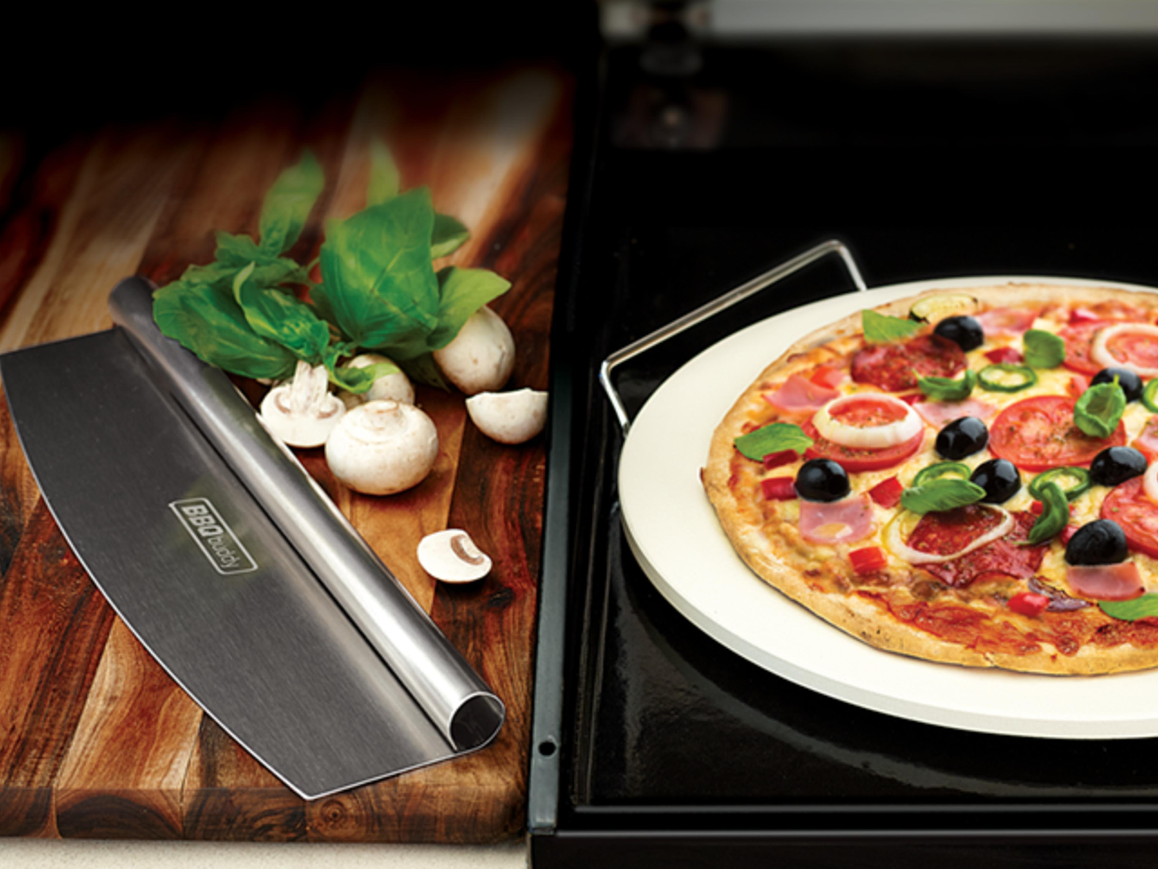 Pizza stone bbq best sale