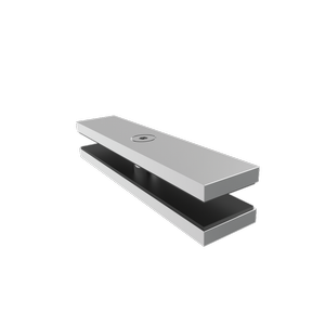 ProtectorAl 23 x 26 x 120mm Stainless Steel Glass to Glass Friction Fit Clamp
