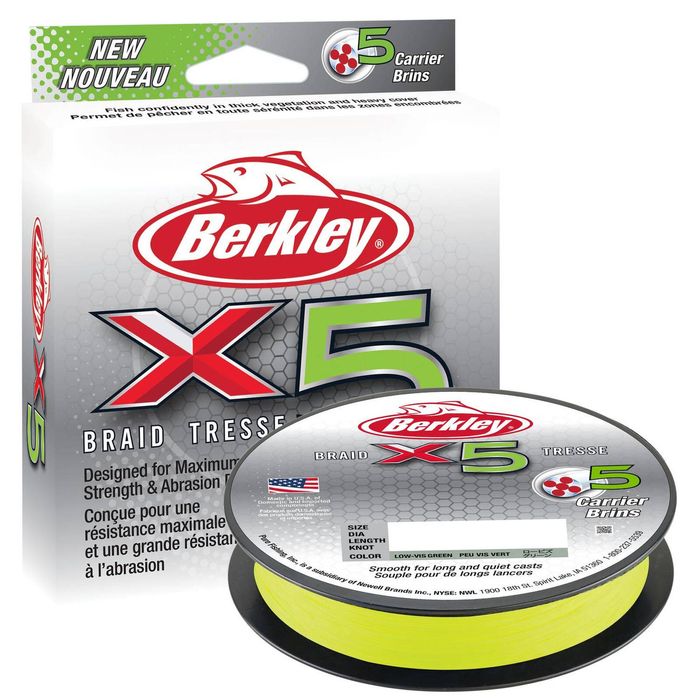 Berkley X5 Flame Green 150m Braid Fishing Line 20lb