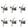 6PK Urban Flying Angel with Star Hanging Decoration 10cm Red/Green Assorted