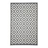 Fab Habitat 270x360cm Grey And White Aztec Recycled Plastic Outdoor Rug