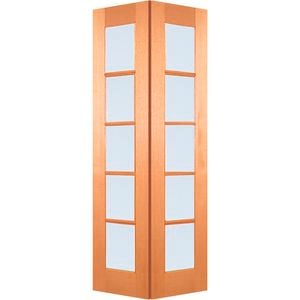 Woodcraft 2040 x 820 x 35mm Internal Bifold Door 5Lite Frosted Safety Glass