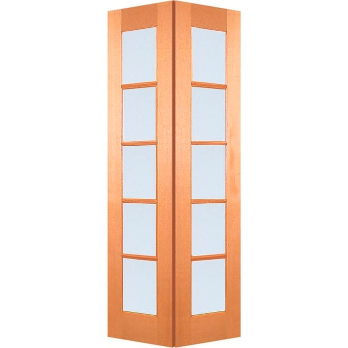 Woodcraft 2040 x 820 x 35mm Internal Bifold Door 5Lite Frosted Safety Glass