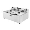 Apuro Twin Tank Countertop Fryer 2x5ltr 2x2.8kw Commercial Kitchen Cooking Equipment