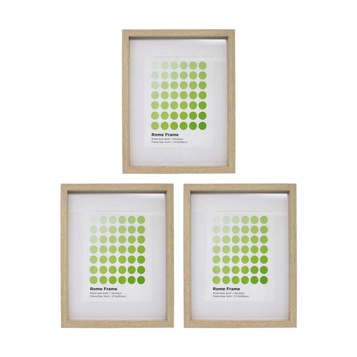 3PK Braz Rome Image Photo Document Display Frame 27.9x35.6cm Beech