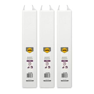 3x Marbig Clearview 3 D-ring Insert Binder A4 File 38mm Document Organiser White