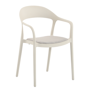 Marquee Oatmeal Resin Chair With Cushion